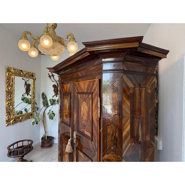 Wood Baroque Hall Cabinet in Maple For Sale - Image 7 of 18