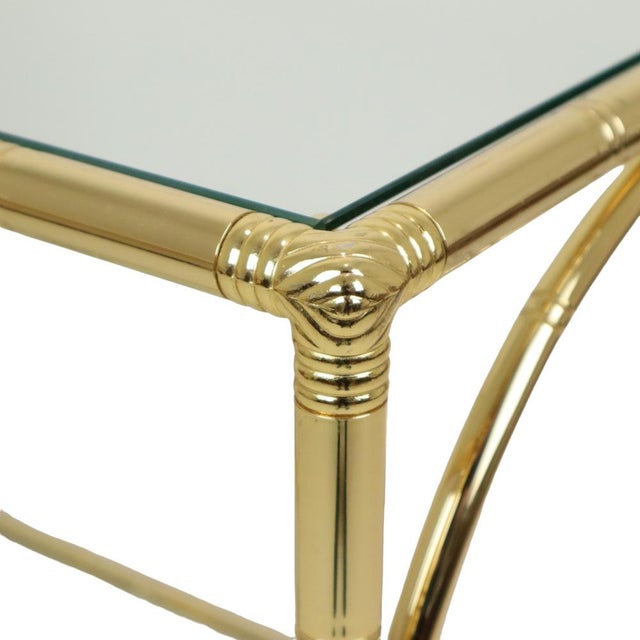 Hollywood Regency Faux Bamboo and Glass Bar Cart by Orsenigo, Italy, 1970s For Sale - Image 6 of 13