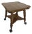 Early 20th Century Tiger Oak Barley Twist Table With Glass Ball & Claw Feet For Sale