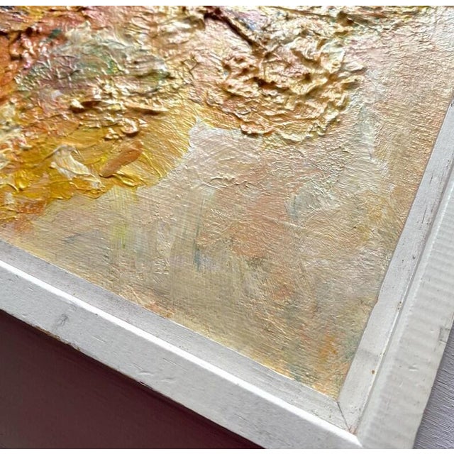 Yellow 1970 Abstract Expressionist Landscape by Barbara Ann Clinkston (1931–2022) For Sale - Image 8 of 14