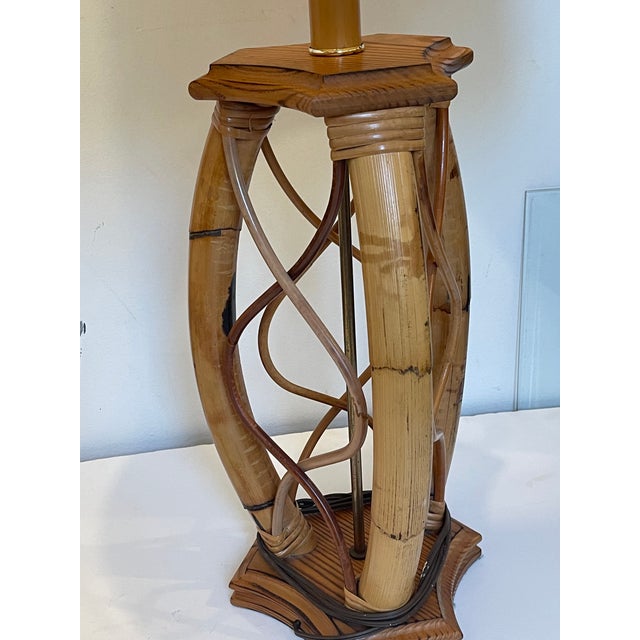 Mid 20 Th C Bamboo Safari Lamp For Sale In Miami - Image 6 of 8
