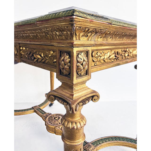 18th Century French Louis XVI Giltwood Console Table With Inset Onyx Top For Sale - Image 10 of 17