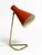 Large Mid-Century Modern Brass Table Lamp with Brick Red Shade, 1950s For Sale - Image 15 of 18