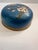 Metal Blue Chinese Cloisonné Ginger Jar on Carved Wood Stand For Sale - Image 7 of 12