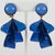 Contemporary Cilea Paris Dangle Resin Clip Earrings Cobalt Blue Ribbons For Sale - Image 3 of 9