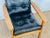 Vintage Scandinavian Lounge Chair in Black Leather and Wood, 1960s For Sale - Image 10 of 15