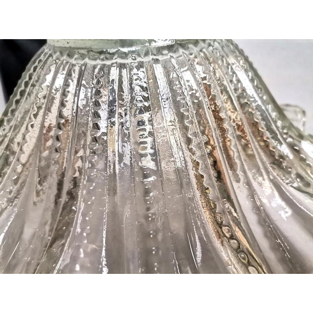 Mid-Century Portuguese Farmhouse Clear Glass Bowl Hanging Lamp, 1960s For Sale - Image 10 of 16