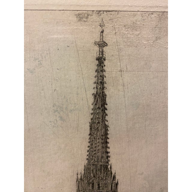 Mid 20th Century Josef Eidenberger "St. Stephen's Cathedral" Vienna, Austria Etching, Signed For Sale - Image 9 of 14