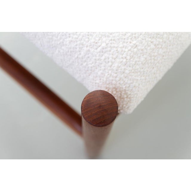 Vintage Danish Teak and Bouclé Stool by Spøttrup, 1960s For Sale - Image 13 of 18