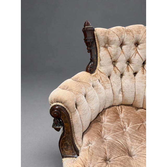 John Jelliff 7 Pc, M & H Schrenkeisen or J. Jelliff American Renaissance Revival Parlor Suite For Sale - Image 4 of 13