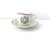 Ceramic Vintage Saint-Armand French Revolution Faience Teacups and Saucers - Service for 3 For Sale - Image 7 of 11