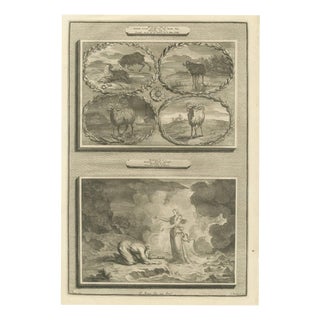 Pieter Mortier, Daniel's Vision of the Ram and Goat and Vision by the Tigris, 1700, Engraving For Sale