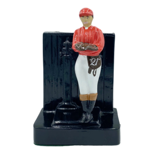Vintage The 21 Club Nyc Restaurant Bookend Equestrian Horse Jockey New York City