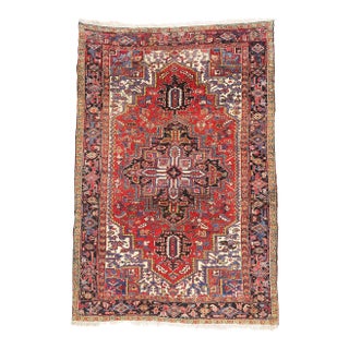 Antique Persian Heriz Rug, 07'03 X 10'06 For Sale