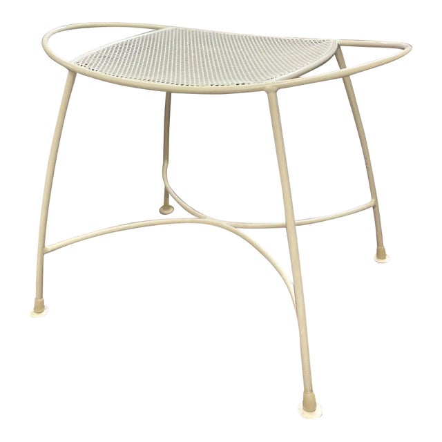 1970s Vintage Atomic Shaped Off White Bench For Sale