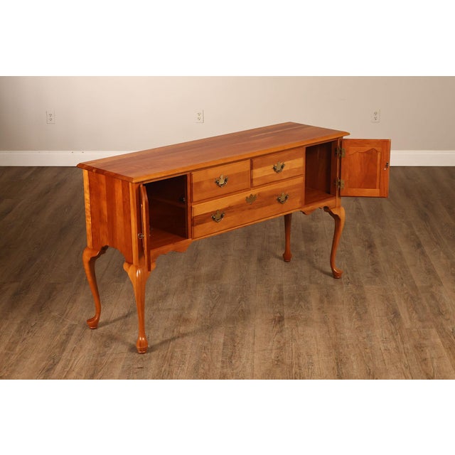 Late 20th Century Nathan Hale Natural Finish Solid Cherry Sideboard For Sale - Image 5 of 18