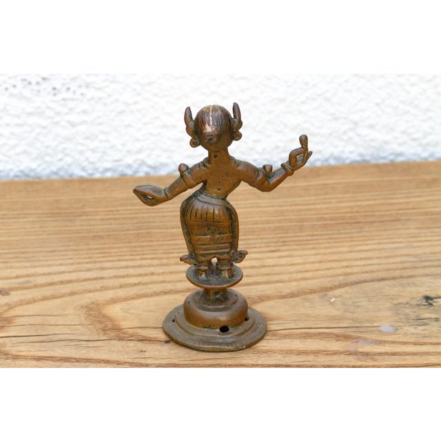 19th Century Ritual Bronze Miniature Apsara For Sale In Los Angeles - Image 6 of 7