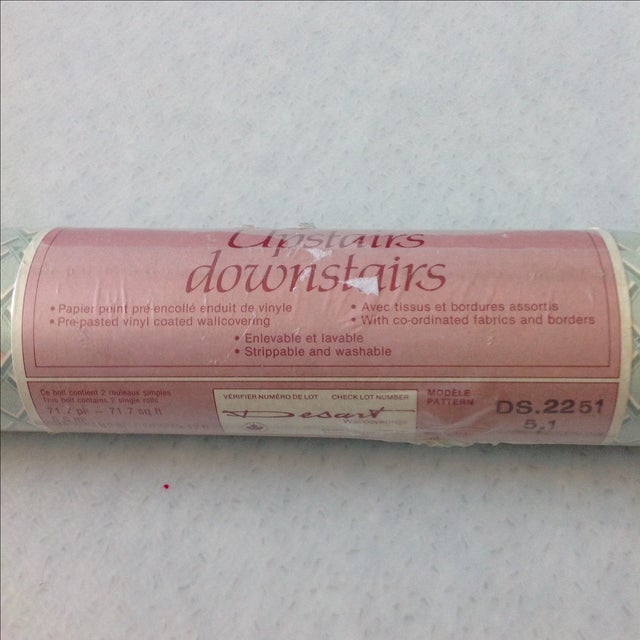 Paper Vintage Petite Diamond Wallpaper - 2 Bolts For Sale - Image 7 of 9