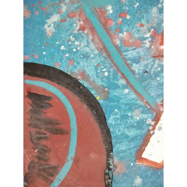 1980s Domingo Millan, Composition, 1986, Mixed Media on Paper For Sale - Image 5 of 7