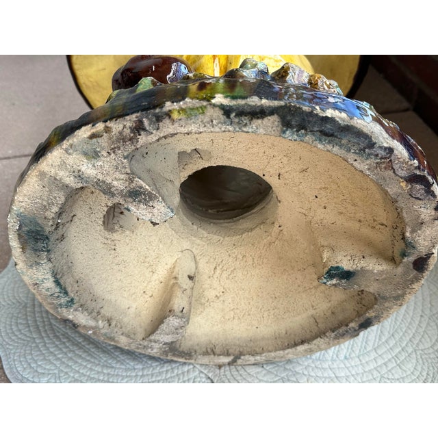 Antique Zsolnay Pecs Majolica Mushroom Garden Stool Seat Stacking Pyrogranite C1890 For Sale In Boston - Image 6 of 10