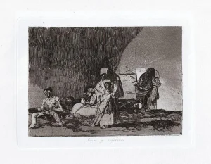 Sanos y Enfermos - Original Etching by Francisco Goya - 1863 1863