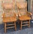 A Pair Mid-Century Century Red Oak Pressback Armchairs. Great vintage condition Measures 24" in width, 22" in depth and...