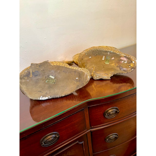 Metal Vintage Pair of Maitland Smith Brass Swans For Sale - Image 7 of 10