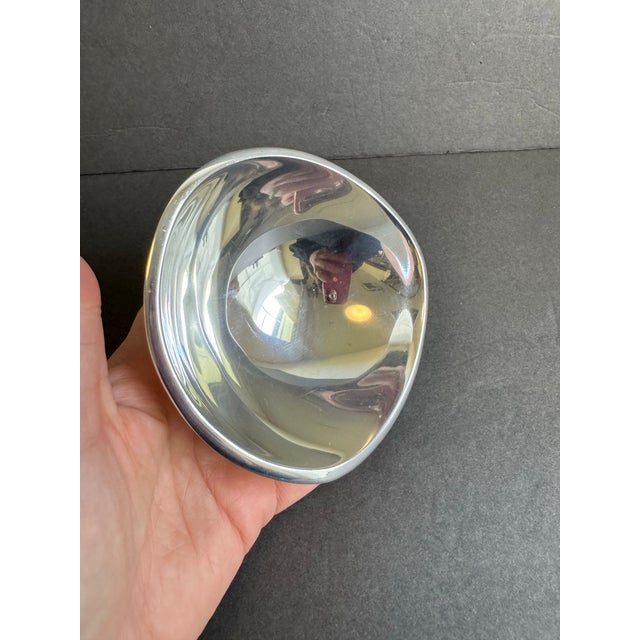 Nambe Tri-Corner Small Bowl Decorative Silver Trinket Catchall Dish Nut 4.5" Approx 4.5" across & 1.75" tall. Use it on...