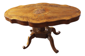 Antique Walnut Burl Coffee Table, 1800s