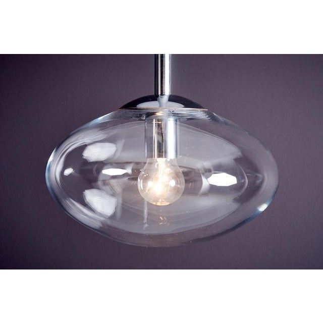 1970s Glass Lens-Shaped Pendants from Kinkeldey, Germany, 1970s For Sale - Image 5 of 11