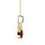 Red 4.02 Carat Cushion Rhodolite Garnet 14k Gold Solitaire Pendant For Sale - Image 8 of 9