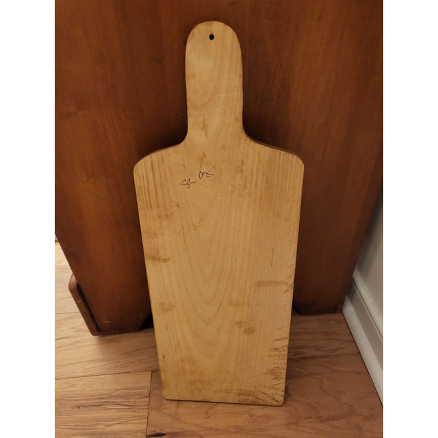 Traditional Santa on Wood Board - Hand Hooked by Designer - 100% Wool / Linen Backing For Sale - Image 3 of 3