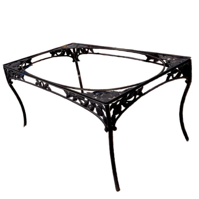 1950s Cast Aluminum Pomegranate Design Motif on Cast Iron Rectangular ...