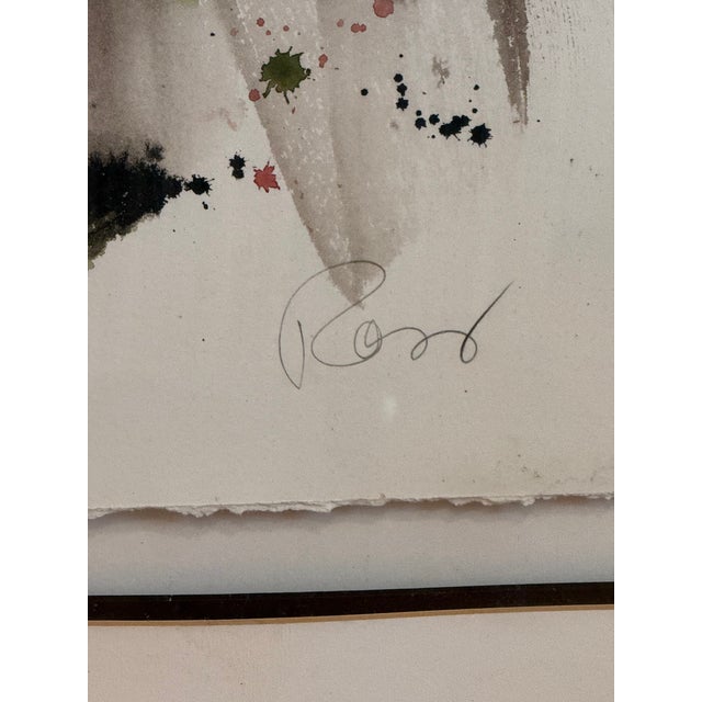 1970s 1970s Modern Abstract Mixed-Media Painting For Sale - Image 5 of 7