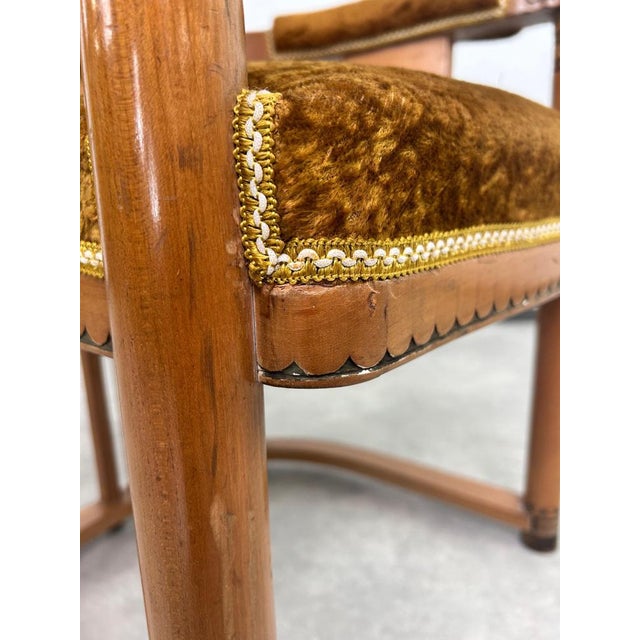 Wood Secession Seating Group from Gyula Radó and Sons, 1890s, Set of 3 For Sale - Image 7 of 18