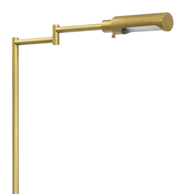 Regina Andrew Noble Floor Task Reading Lamp, Natural Brass For Sale - Image 4 of 8