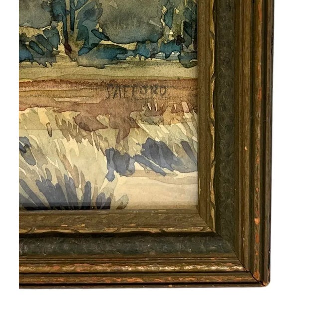 1940s 1940s Vintage American Desert Watercolor on Board. Signed, Framed For Sale - Image 5 of 8