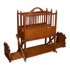 Antique Metamorphic Canterbury Stand, English, Oak, Magazine Rack, Edwardian