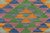 Rustic Turkish Hand-Woven Kilim Rug - 2'5'' X 3'1'' For Sale - Image 4 of 9
