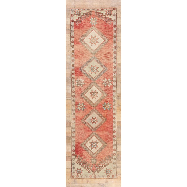 Vintage Turkish Oushak Rug, 02'09 X 10'00 For Sale - Image 9 of 9