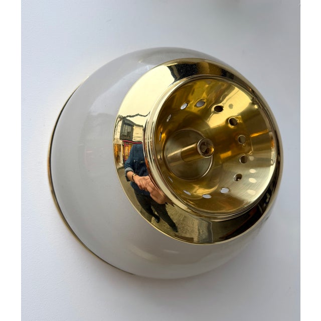 Pair of Brass and Glass Azucena Sconces by Luigi Caccia Dominioni, Italy, 1960s For Sale - Image 11 of 12