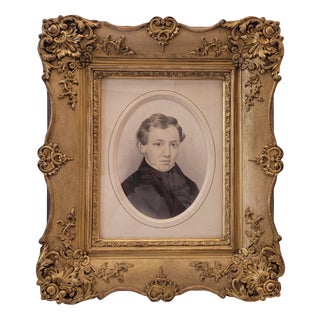 Portrait of a Nobleman, Early 20th Century, Engraving on Paper, Framed For Sale