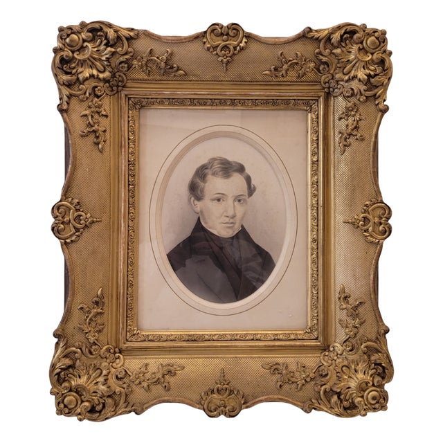 Portrait of a Nobleman, Early 20th Century, Engraving on Paper, Framed For Sale