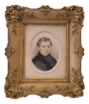 Portrait of a Nobleman, Early 20th Century, Engraving on Paper, Framed