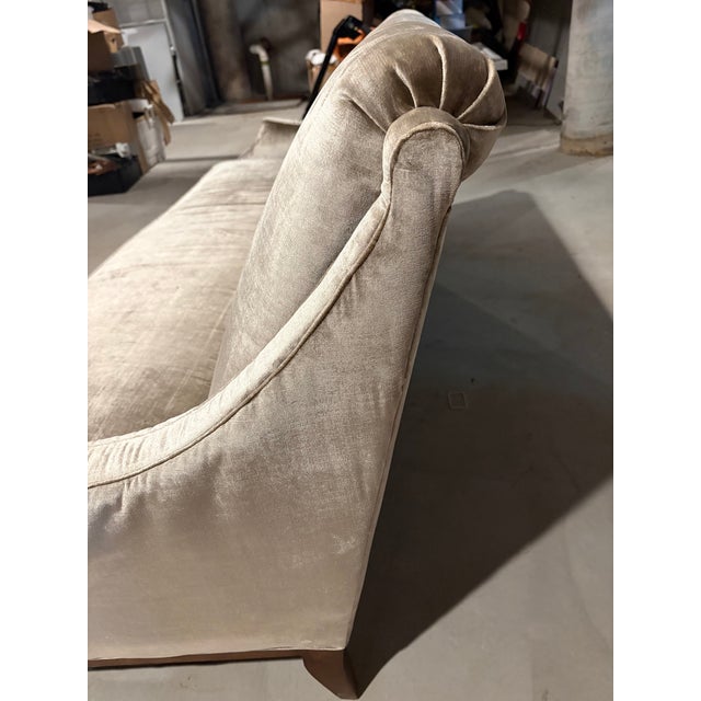 Champagne-Colored Custom Century Sofa For Sale - Image 12 of 16