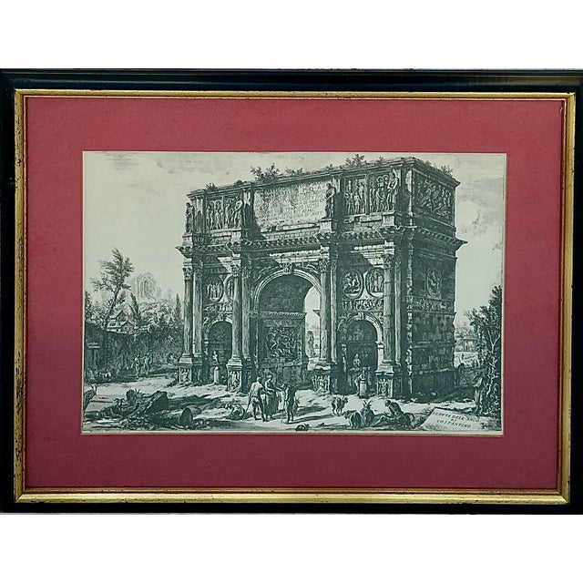 Pair of Architectural Etchings by Giovanni Piranesi. One presents a grand panoramic view of St. Peter's Basilica, with...