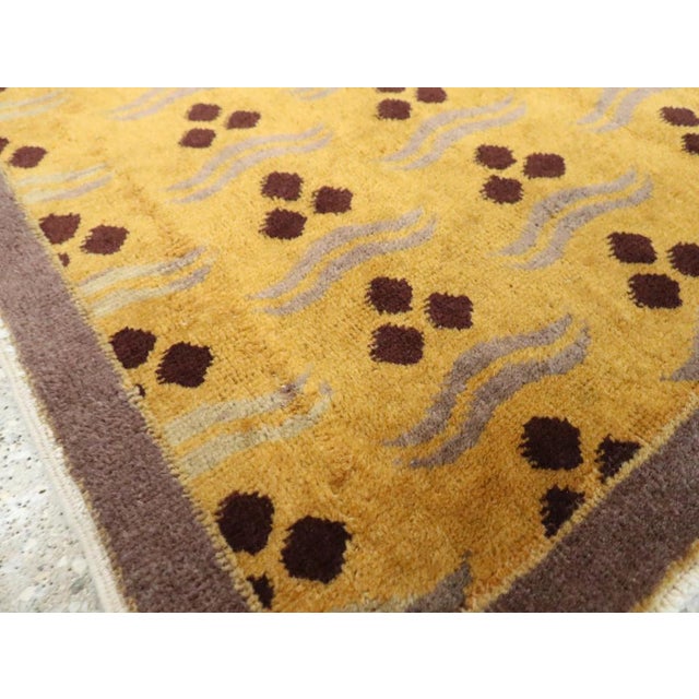 Galerie Shabab Collection Mid-20th Century Turkish Anatolian Deco Throw Rug For Sale In New York - Image 6 of 7