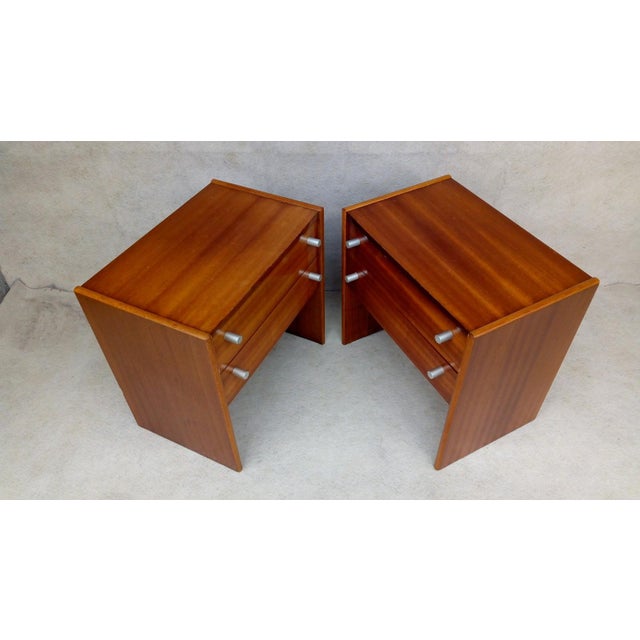 Mid-Century Modern Bedside Tables by Jindřich Halabala for Up Závody, 1970s, Set of 2 For Sale - Image 3 of 14
