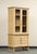 Art Deco Style Natural Oak Cabinet With Coffered Panels and Glass Doors For Sale - Image 17 of 17