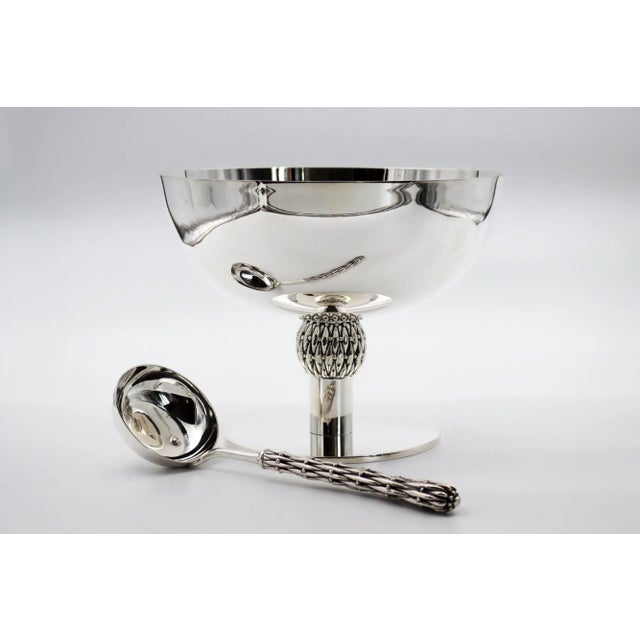 Silver Bronze Ladle and Large Centerpiece by Richard Lauret, Set of 2 For Sale - Image 4 of 12